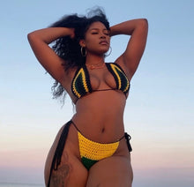 Load image into Gallery viewer, JAMAICAN BIKINI SET WITH MATCHING BAG
