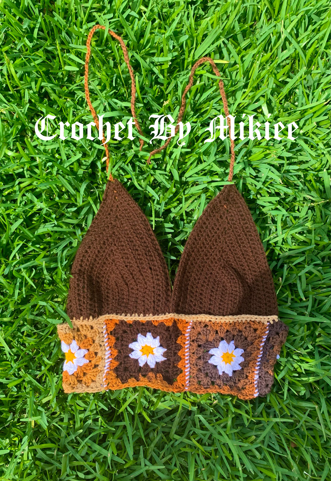 BROWN DAISY CROP TOP